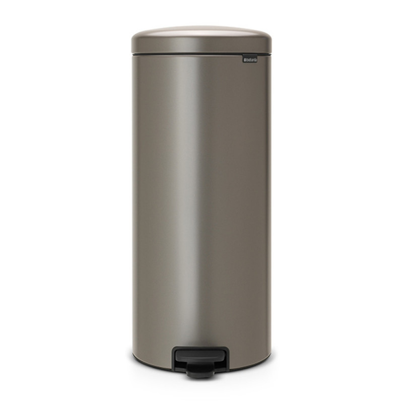 Cos cu pedala Brabantia NewIcon 649057, 30 L, Inchidere usoara, Baza antiderapanta, Gri