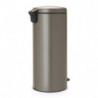 Cos cu pedala Brabantia NewIcon 649057, 30 L, Inchidere usoara, Baza antiderapanta, Gri