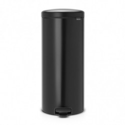 Cos de gunoi cu pedala Brabantia NewIcon 649059, 30 L, Inchidere usoara, Baza antiderapanta, Negru