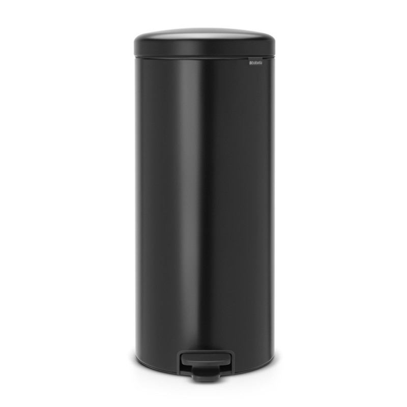 Cos de gunoi cu pedala Brabantia NewIcon 649059, 30 L, Inchidere usoara, Baza antiderapanta, Negru