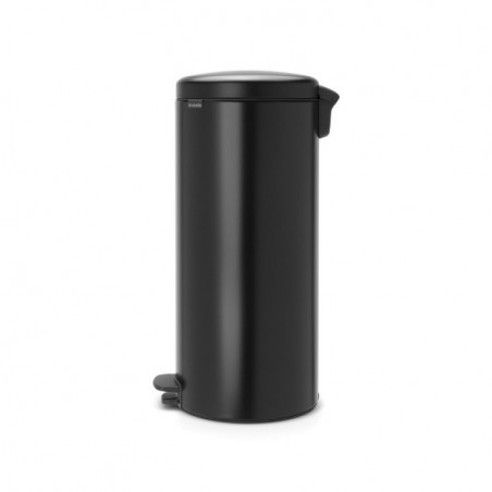 Cos de gunoi cu pedala Brabantia NewIcon 649059, 30 L, Inchidere usoara, Baza antiderapanta, Negru