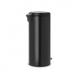 Cos de gunoi cu pedala Brabantia NewIcon 649059, 30 L, Inchidere usoara, Baza antiderapanta, Negru