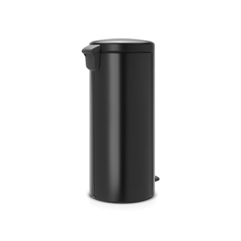 Cos de gunoi cu pedala Brabantia NewIcon 649059, 30 L, Inchidere usoara, Baza antiderapanta, Negru