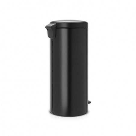 Cos de gunoi cu pedala Brabantia NewIcon 649059, 30 L, Inchidere usoara, Baza antiderapanta, Negru