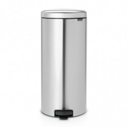 Cos de gunoi cu pedala Brabantia NewIcon 649061, 30 L, Inchidere usoara, Baza antiderapanta, Rezistent la amprente, Inox Mat