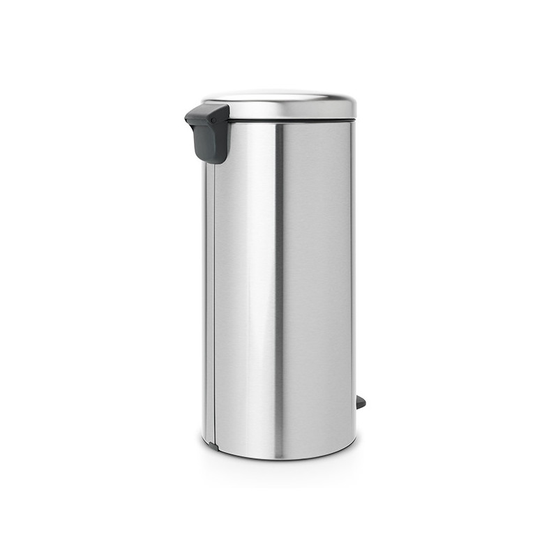 Cos de gunoi cu pedala Brabantia NewIcon 649061, 30 L, Inchidere usoara, Baza antiderapanta, Rezistent la amprente, Inox Mat