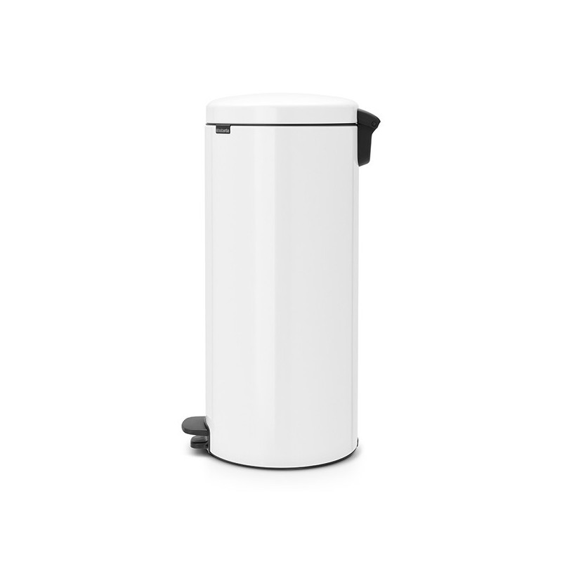 Cos de gunoi cu pedala Brabantia NewIcon 649063, 30 L, Inchidere lina, Baza antiderapanta, Cos interior metalic, Alb