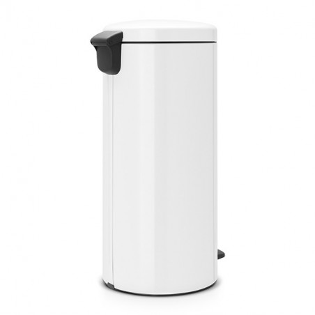 Cos de gunoi cu pedala Brabantia NewIcon 649063, 30 L, Inchidere lina, Baza antiderapanta, Cos interior metalic, Alb