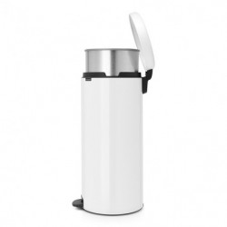 Cos de gunoi cu pedala Brabantia NewIcon 649063, 30 L, Inchidere lina, Baza antiderapanta, Cos interior metalic, Alb