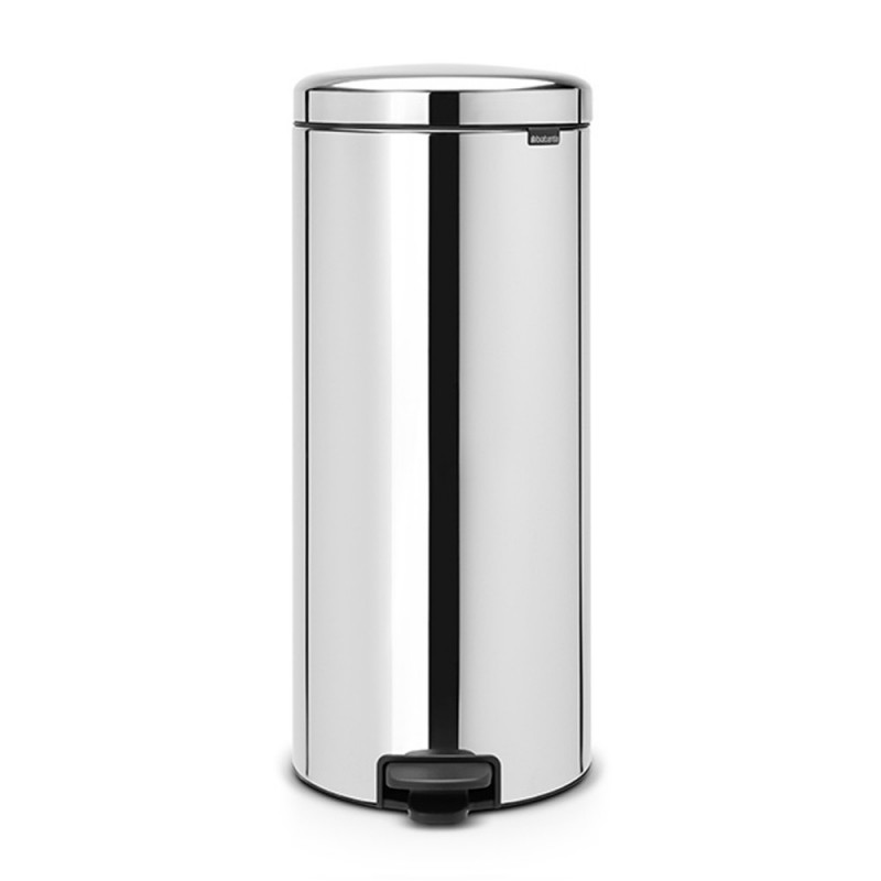 Cos de gunoi cu pedala Brabantia NewIcon 649064, 30 L, Inchidere lina, Bazа antiderapanta, Cos interior metalic, Inox