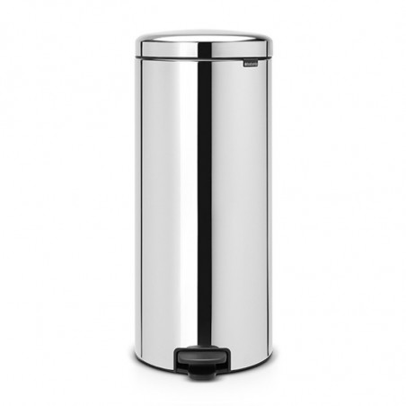 Cos de gunoi cu pedala Brabantia NewIcon 649064, 30 L, Inchidere lina, Bazа antiderapanta, Cos interior metalic, Inox