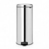 Cos de gunoi cu pedala Brabantia NewIcon 649064, 30 L, Inchidere lina, Bazа antiderapanta, Cos interior metalic, Inox