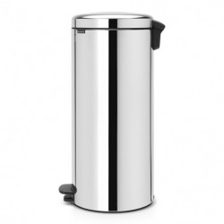 Cos de gunoi cu pedala Brabantia NewIcon 649064, 30 L, Inchidere lina, Bazа antiderapanta, Cos interior metalic, Inox