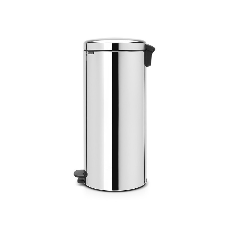 Cos de gunoi cu pedala Brabantia NewIcon 649064, 30 L, Inchidere lina, Bazа antiderapanta, Cos interior metalic, Inox