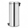 Cos de gunoi cu pedala Brabantia NewIcon 649064, 30 L, Inchidere lina, Bazа antiderapanta, Cos interior metalic, Inox