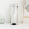 Cos de gunoi cu pedala Brabantia NewIcon 649064, 30 L, Inchidere lina, Bazа antiderapanta, Cos interior metalic, Inox