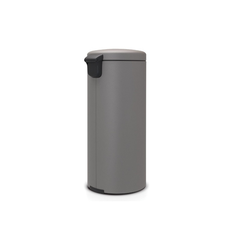 Cos de gunoi cu pedala Brabantia NewIcon 1001092, 30 L, Inchidere usoara, Baza antiderapanta, Gri satinat