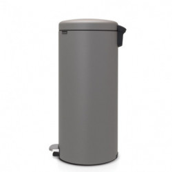 Cos de gunoi cu pedala Brabantia NewIcon 1001092, 30 L, Inchidere usoara, Baza antiderapanta, Gri satinat