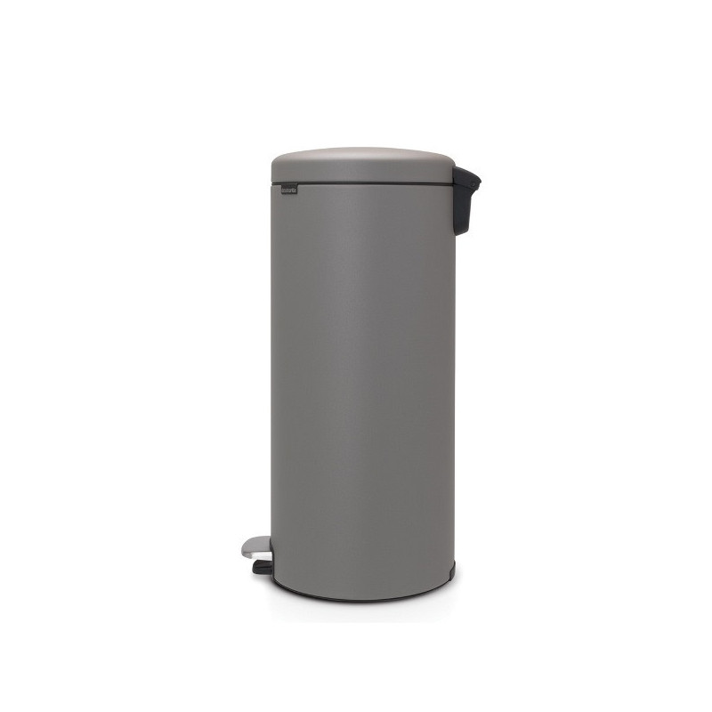 Cos de gunoi cu pedala Brabantia NewIcon 1001092, 30 L, Inchidere usoara, Baza antiderapanta, Gri satinat