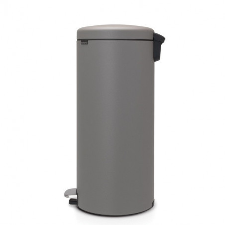 Cos de gunoi cu pedala Brabantia NewIcon 1001092, 30 L, Inchidere usoara, Baza antiderapanta, Gri satinat