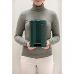 Cos de gunoi cu pedala Brabantia NewIcon 1003196, 3 L, Inchidere lina, Baza antiderapanta, Verde inchis