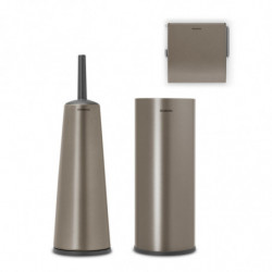 Set accesorii pentru toaleta Brabantia ReNew 1003477, 3 piese, Rezistent la coroziune, Gri inchis