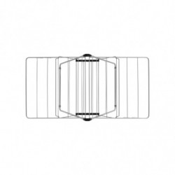 Uscator de rufe Brabantia Hangon 1004163, 15 m, 4 umerase, Reglabil, Blocare copii, Inox