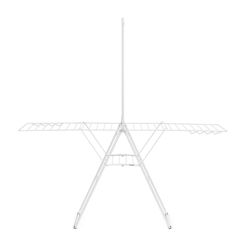 Uscator de rufe Brabantia Hangon 1004170, 25 m, 8 umerase, Blocare pentru copii, Tija suplimentara, Alb