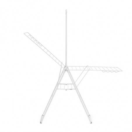 Uscator de rufe Brabantia Hangon 1004170, 25 m, 8 umerase, Blocare pentru copii, Tija suplimentara, Alb