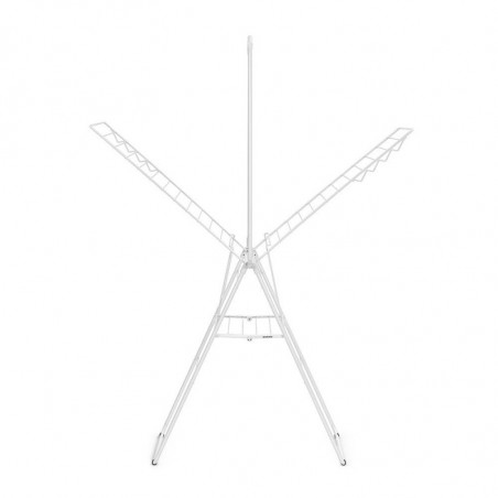 Uscator de rufe Brabantia Hangon 1004170, 25 m, 8 umerase, Blocare pentru copii, Tija suplimentara, Alb