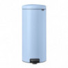 Cos de gunoi cu pedala Brabantia NewIcon 1005540, 30 L, Inchidere lina, Baza antiderapanta, Albastru deschis