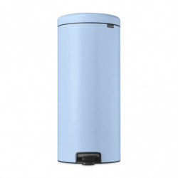 Cos de gunoi cu pedala Brabantia NewIcon 1005540, 30 L, Inchidere lina, Baza antiderapanta, Albastru deschis