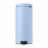 Cos de gunoi cu pedala Brabantia NewIcon 1005540, 30 L, Inchidere lina, Baza antiderapanta, Albastru deschis