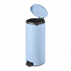 Cos de gunoi cu pedala Brabantia NewIcon 1005540, 30 L, Inchidere lina, Baza antiderapanta, Albastru deschis