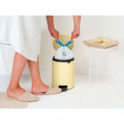 Cos cu pedala Brabantia NewIcon 1008840, 5 L, Inchidere lina, Baza antiderapanta, Galben