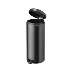 Cos de gunoi cu pedala Brabantia NewIcon 1008850, 30 L, Inchidere lina, Baza antiderapanta, Gri inchis