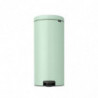 Cos de gunoi cu pedala Brabantia NewIcon 1008851, 30 L, Inchidere usoara, Baza antiderapanta, Verde deschis