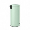 Cos de gunoi cu pedala Brabantia NewIcon 1008851, 30 L, Inchidere usoara, Baza antiderapanta, Verde deschis