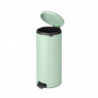 Cos de gunoi cu pedala Brabantia NewIcon 1008851, 30 L, Inchidere usoara, Baza antiderapanta, Verde deschis