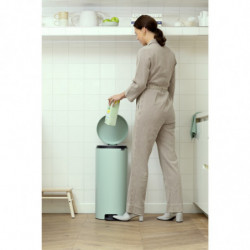 Cos de gunoi cu pedala Brabantia NewIcon 1008851, 30 L, Inchidere usoara, Baza antiderapanta, Verde deschis