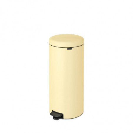 Cos de gunoi cu pedala Brabantia NewIcon 1008852, 30 L, Inchidere usoara, Baza antiderapantă, Galben