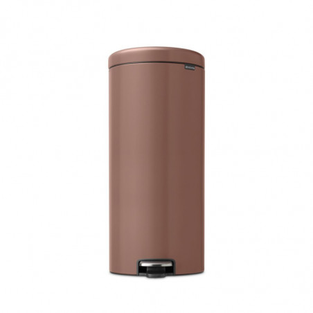 Cos de gunoi cu pedala Brabantia NewIcon 1008853, 30 L, Inchidere lina, Baza antiderapanta, Maro satinat