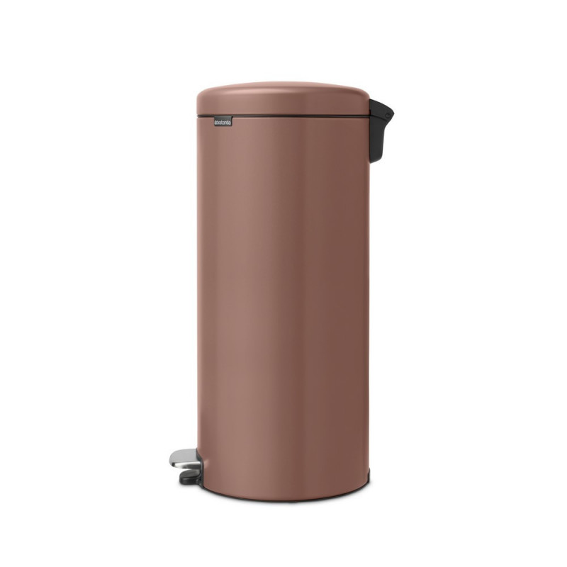 Cos de gunoi cu pedala Brabantia NewIcon 1008853, 30 L, Inchidere lina, Baza antiderapanta, Maro satinat