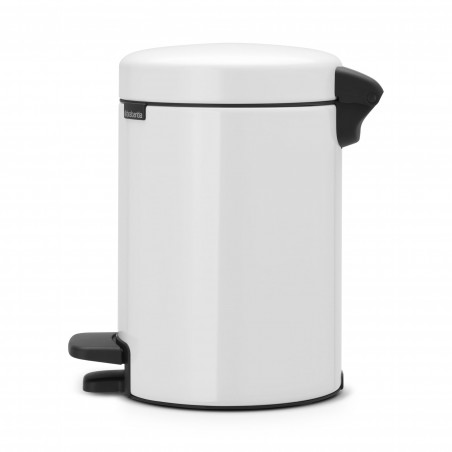 Cos cu pedala Brabantia NewIcon, 3 L, Inchidere usoara, Baza antiderapanta, Alb