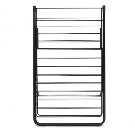 Uscator de rufe Brabantia Hangon 1004168, 25 m, 8 umerase, Reglabil, Blocare pentru copii, Negru mat