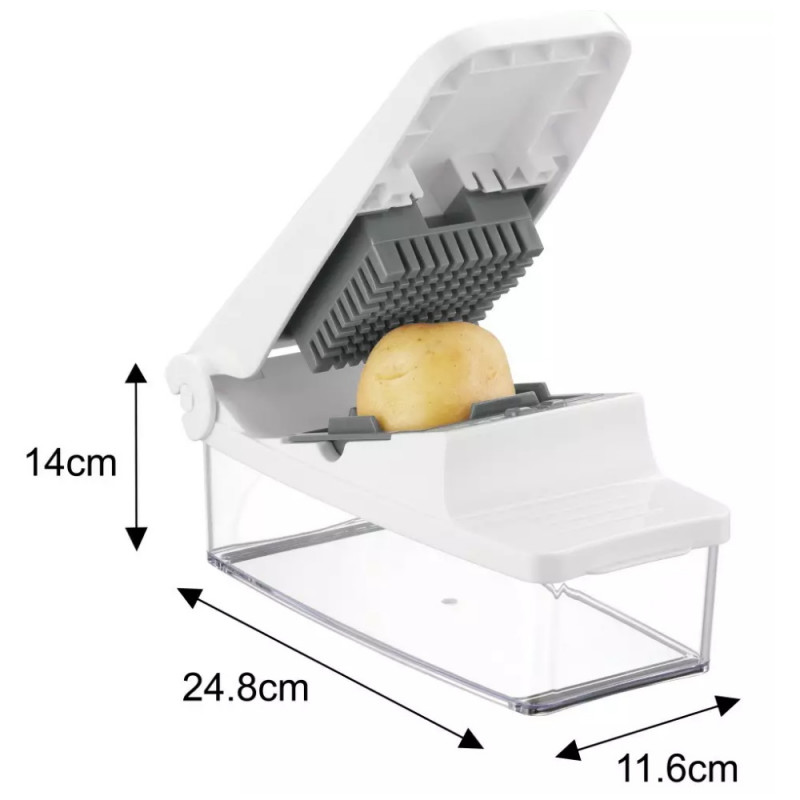 Razatoare 5in1 Kinghoff KH 1873, Оtel inoxidabil, Inclinare ergonomica, Alb