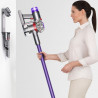 Aspirator vertical Dyson V8 Origin 400394-01, 150AW, 540ml, 110000 rpm/min, Autonomie pana la 40 min, HEPA, Violet/Argintiu