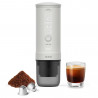 Espressor portabil Outin Nano Pearl White, 12/24 V, 7500mAh, 20bar, 80 ml, Incarcare USB, Cafea macinata si capsule, Alb