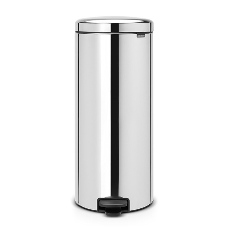 Cos de gunoi cu pedala Brabantia NewIcon 649055, 30 L, Inchidere lina, Baza antiderapanta, Inox