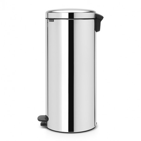 Cos de gunoi cu pedala Brabantia NewIcon 649055, 30 L, Inchidere lina, Baza antiderapanta, Inox